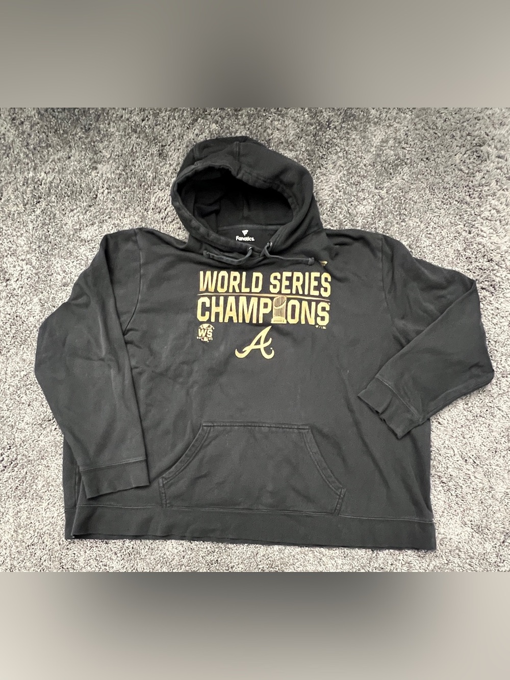 Fanatics Atlanta Braves World Series Champion Hoodie Men’s Size 5XL MLB 2021